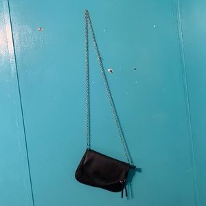 Wet Seal all black shoulder pocketbook